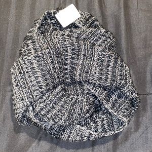 Black & Grey Chunky Sweater Scarf